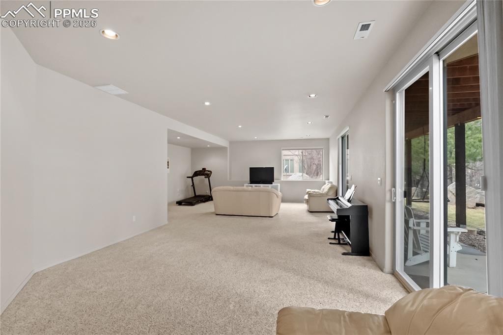 Basement family room.