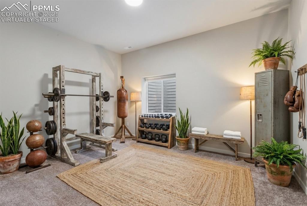 Virtually Staged as a Gym.