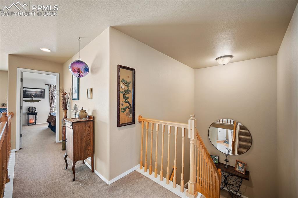 Upper-level hallway.  