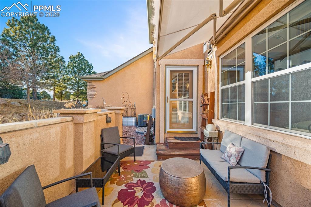 Extra-large patio giving plenty of room.