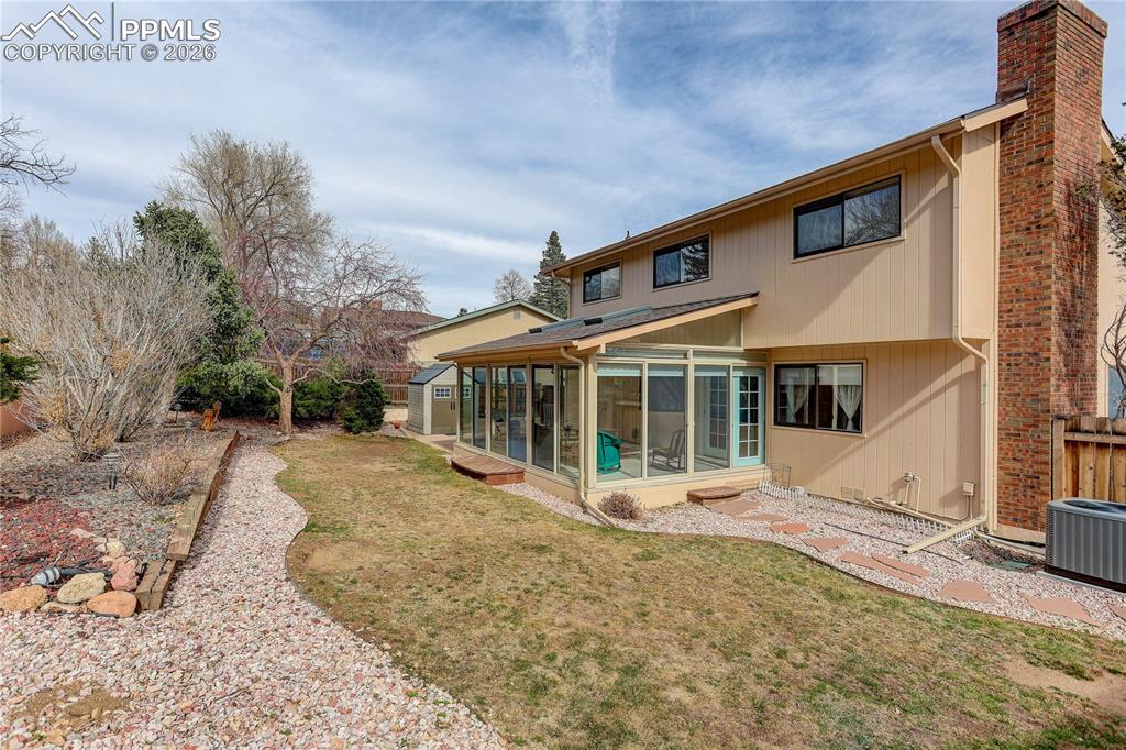 Fully landscaped and fenced backyard