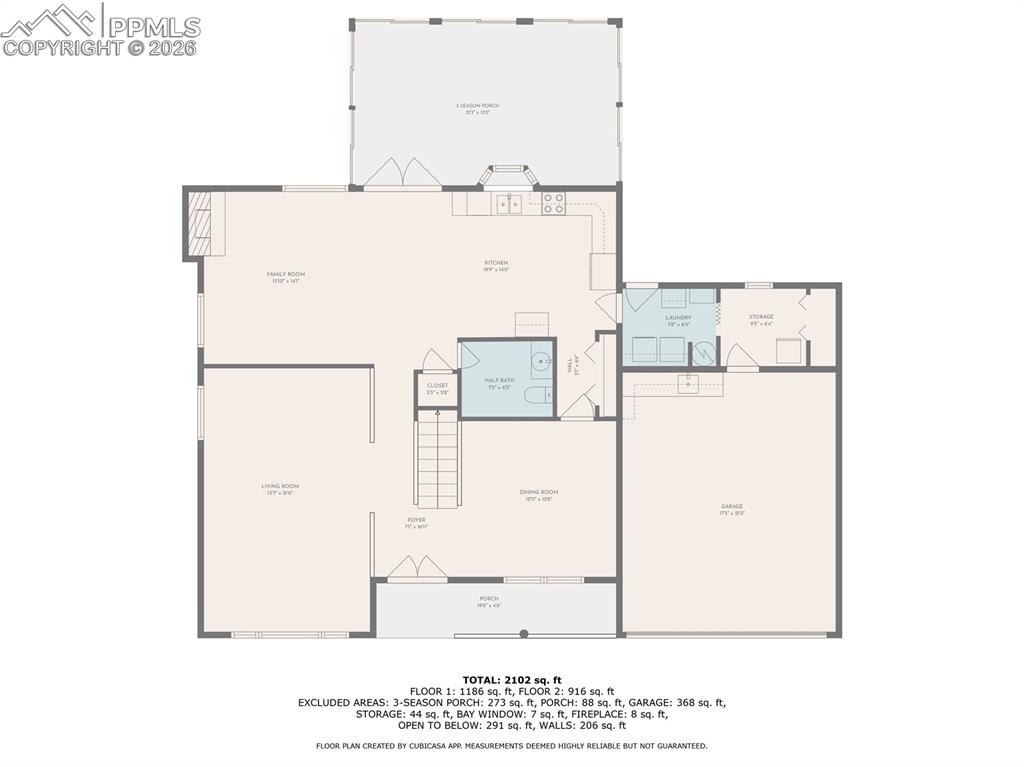 Main level with approx dimensions