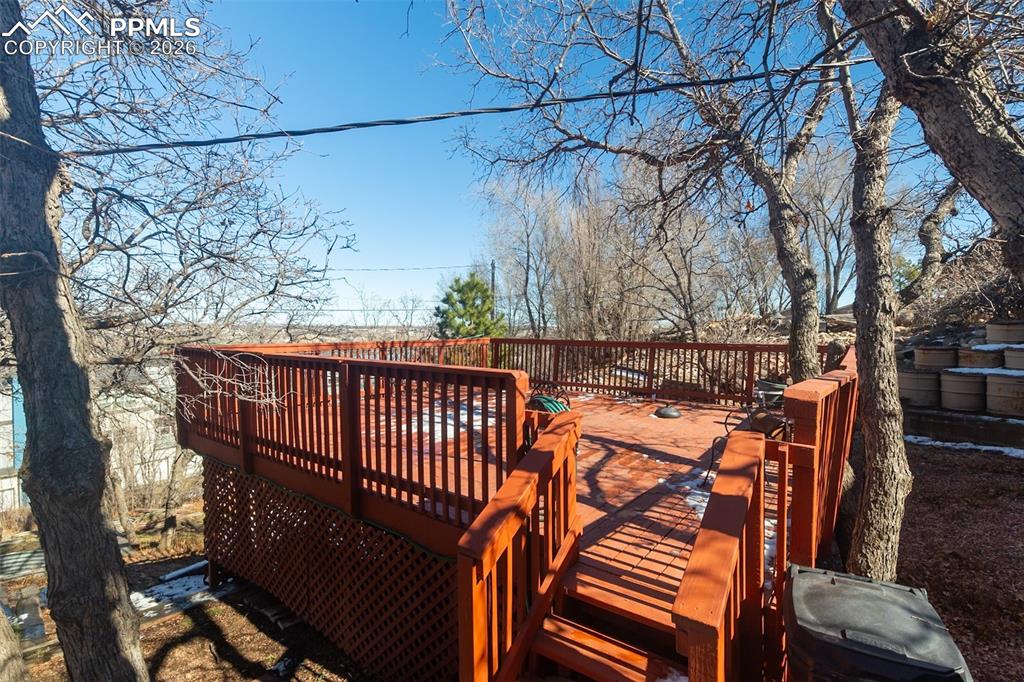 View of wooden terrace