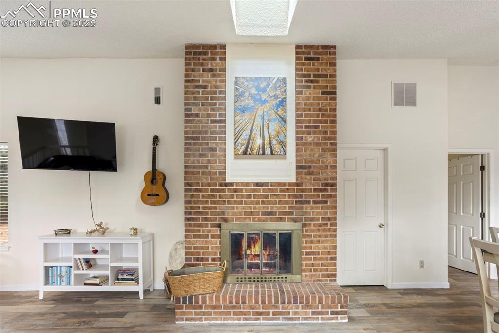 Wood Fireplace converted to gas.