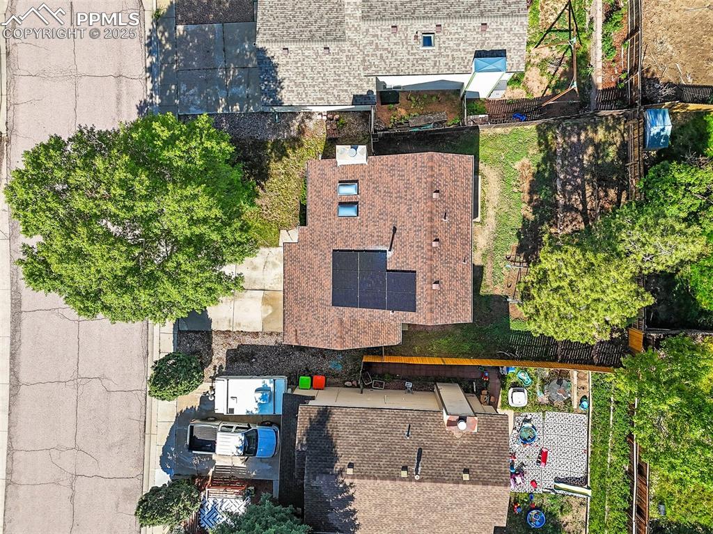 View from above of property
