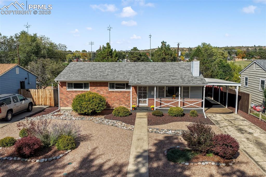 Aerial front elevation