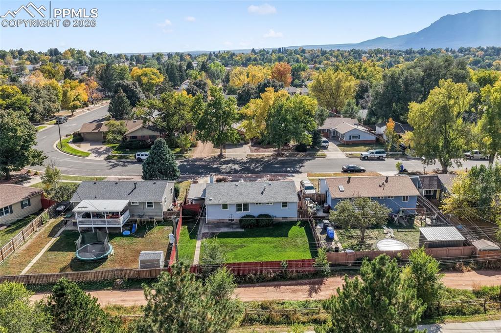 Aerial rear elevation