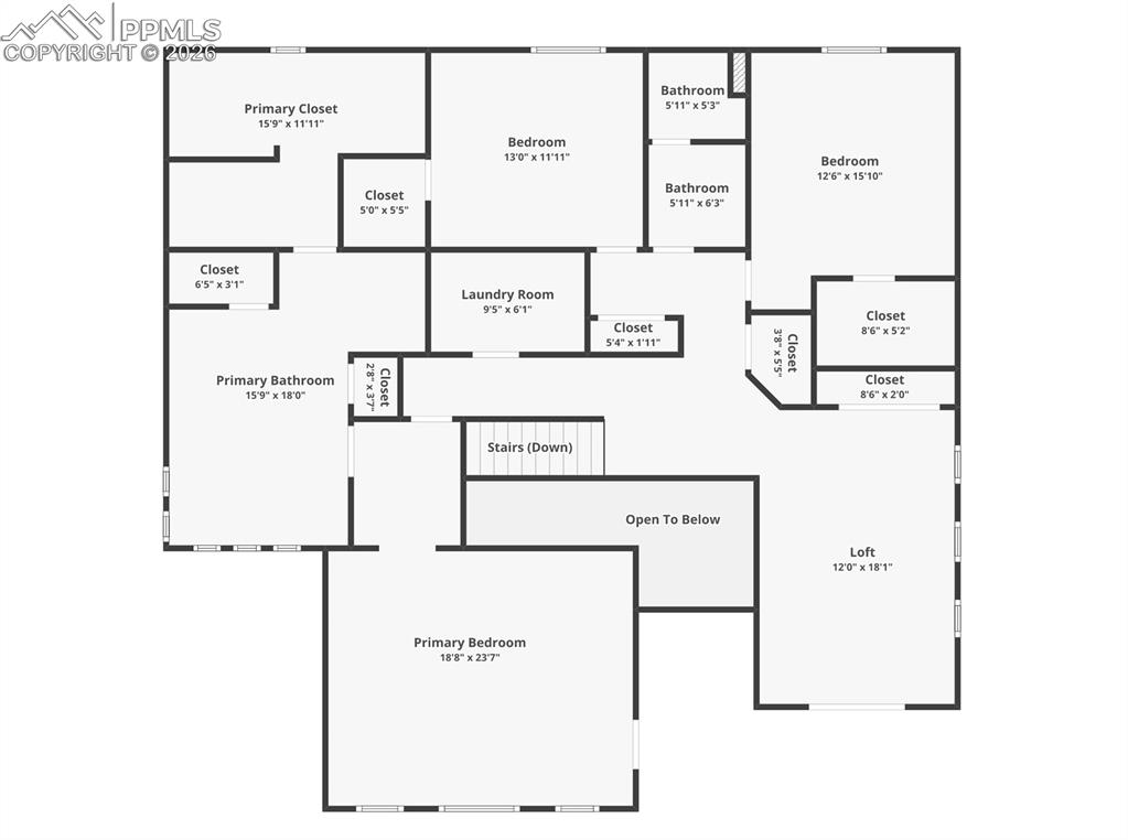 upper level floor plan