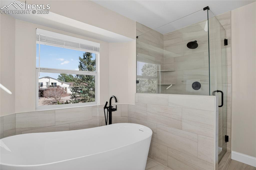 Soaking tub & walk-in shower