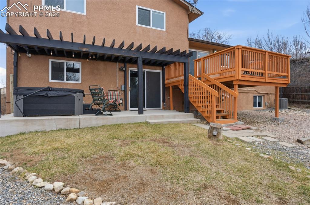 Backyard angle view of house