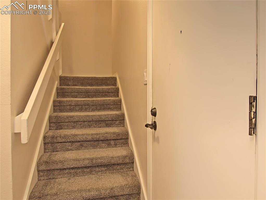 Head upstairs to the bedrooms...newer carpet throughout 