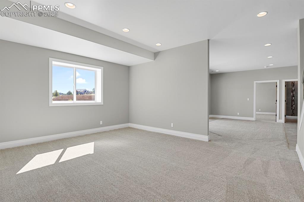 Second family room or bonus room in basement