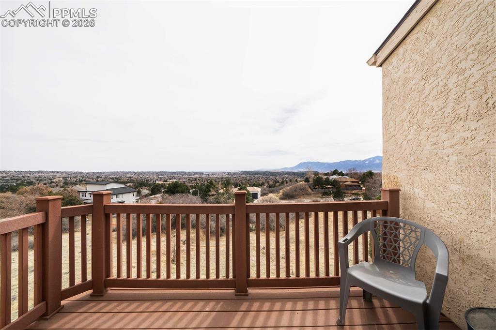 Upper level master bedroom deck