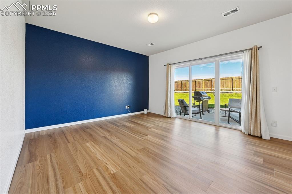 walk-out to backyard