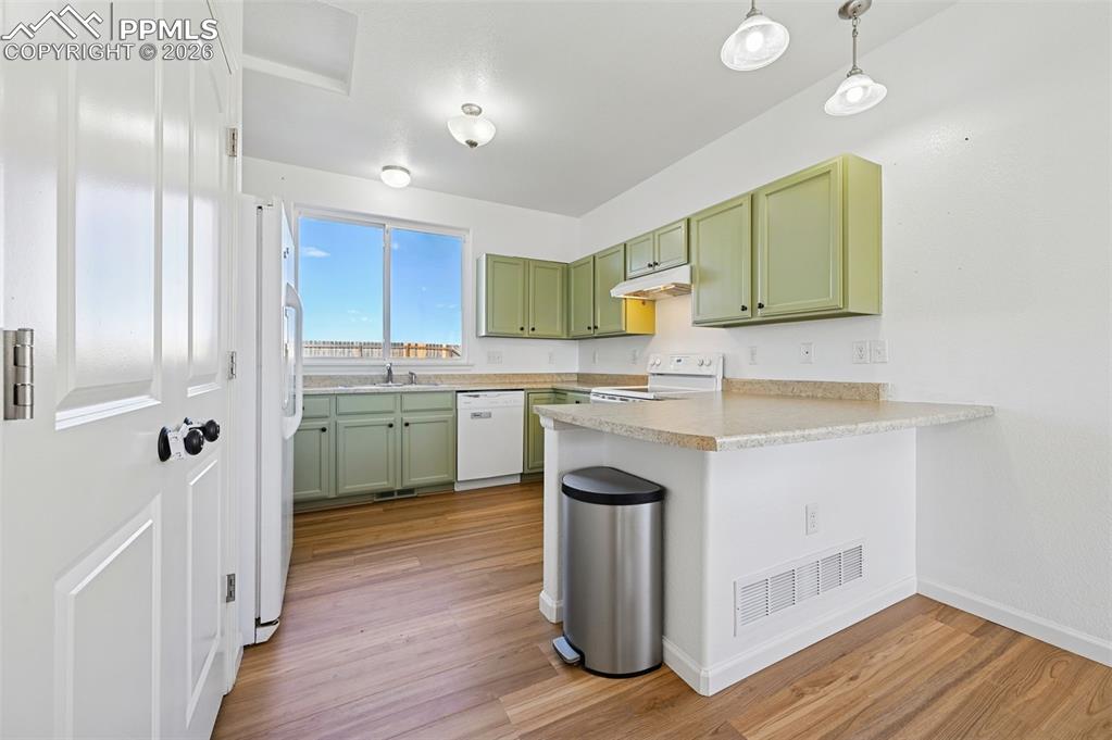 freshly painted cabinets
