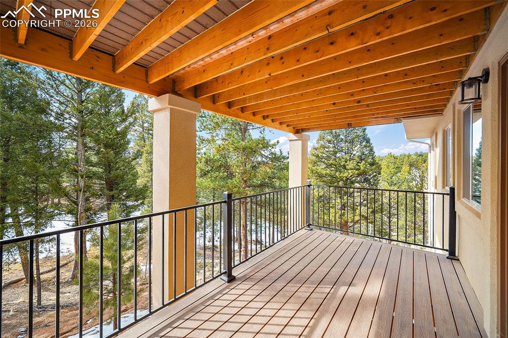 Deck off family room lower level