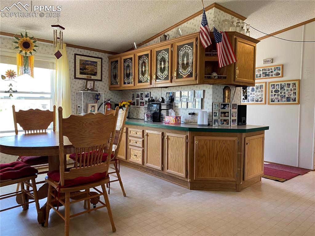 A convenient bar area offering plenty of extra storage