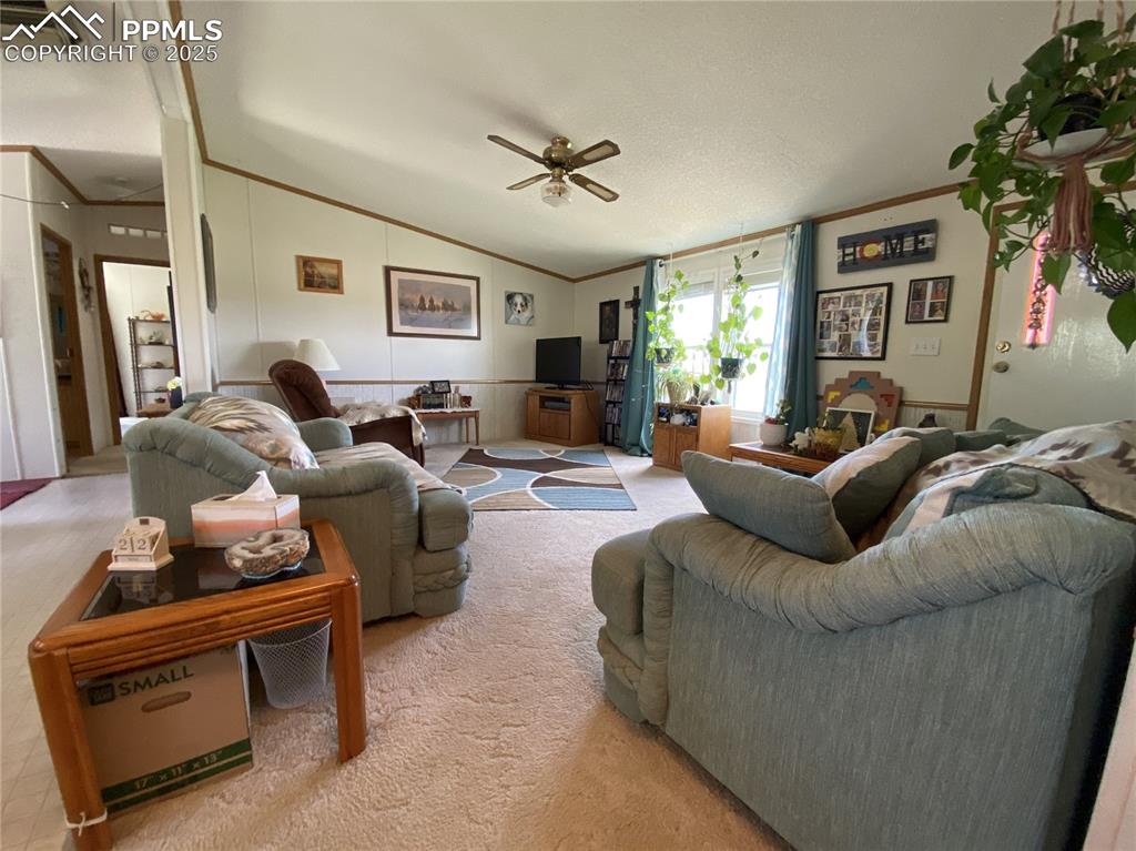 Bright and spacious living room with stunning Colorado mountain views