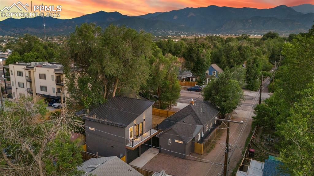 Bird's eye view of mountains