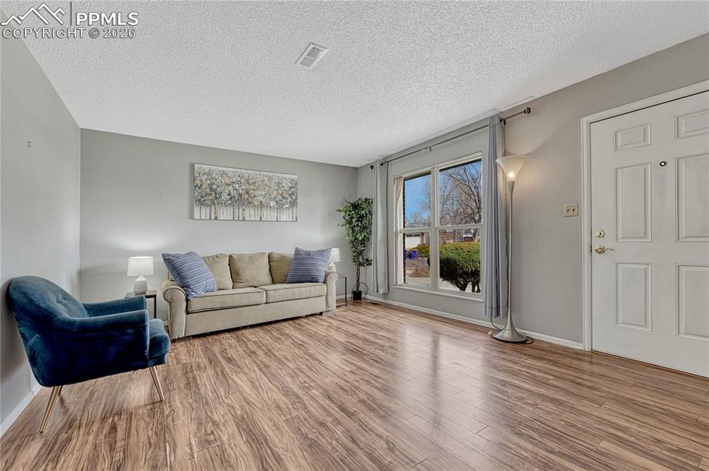 Large picture window gives natural light