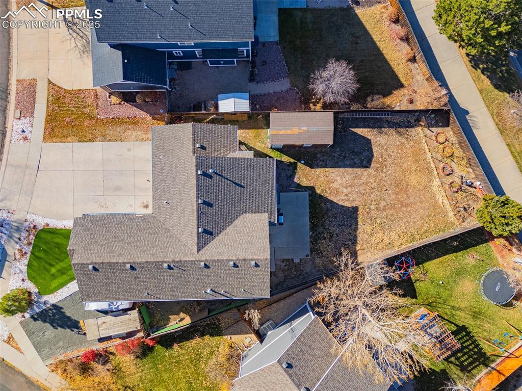 View from above of property