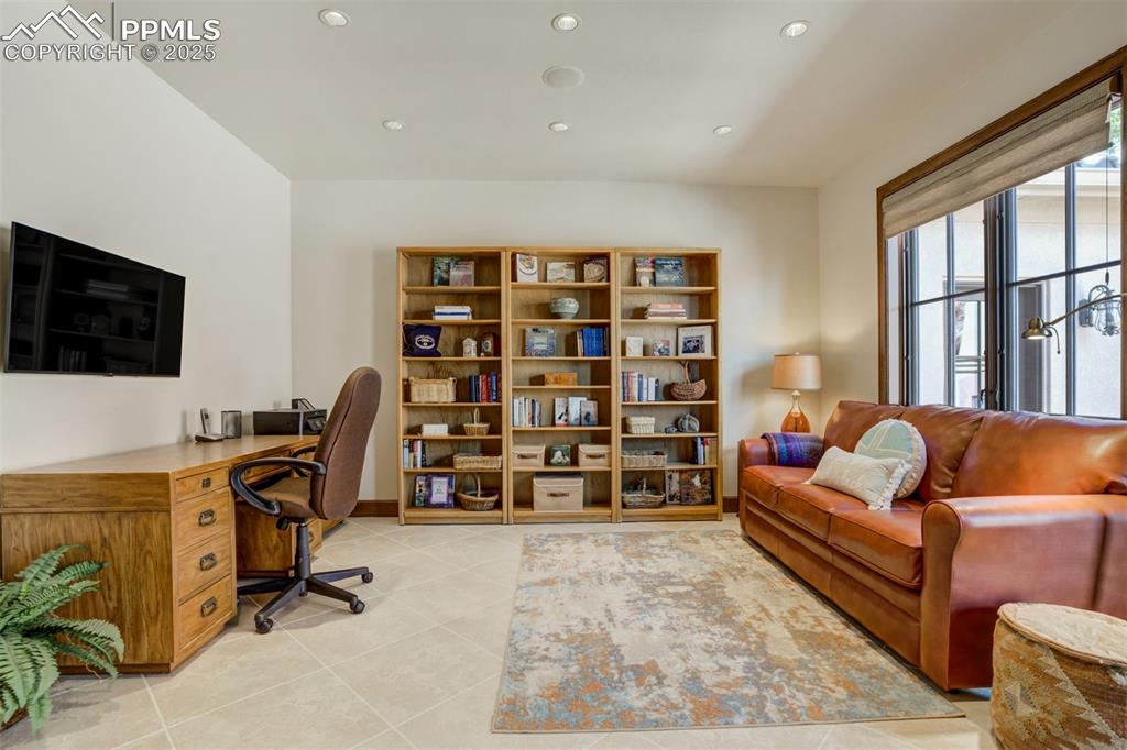 Main level bedroom, currently used as an office