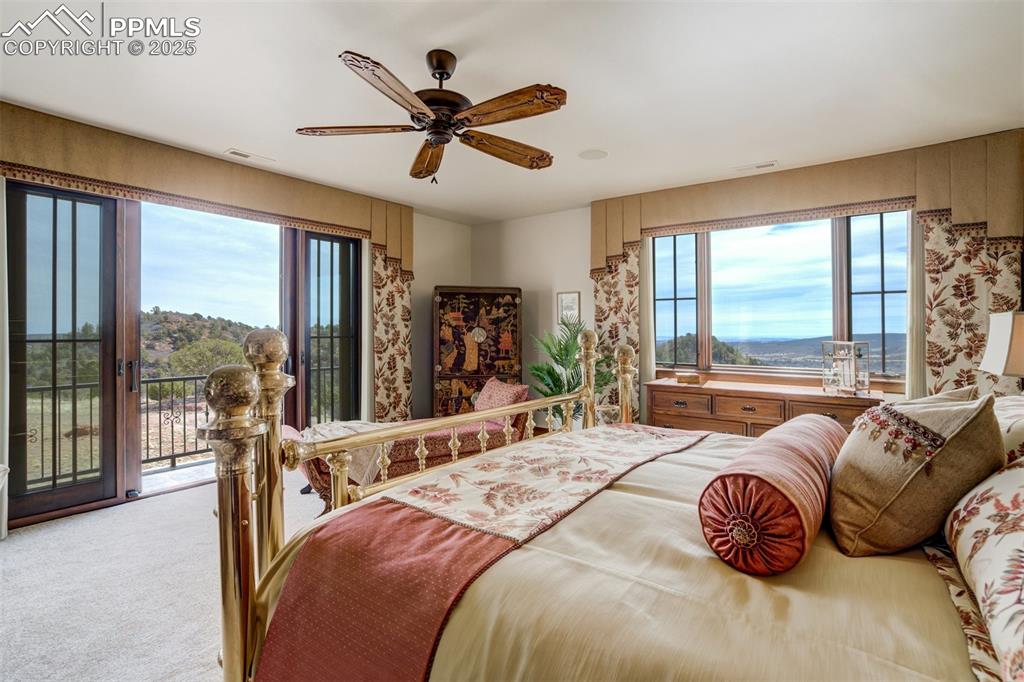 Primary bedroom with sweeping views!