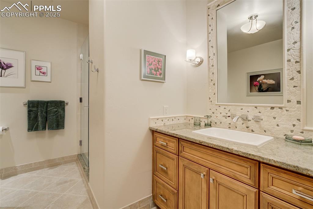 Full bathroom with shower and tub