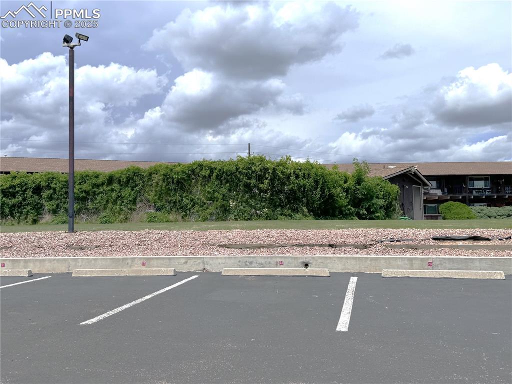 View of uncovered parking lot