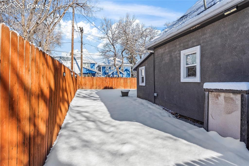 Large fenced back yard