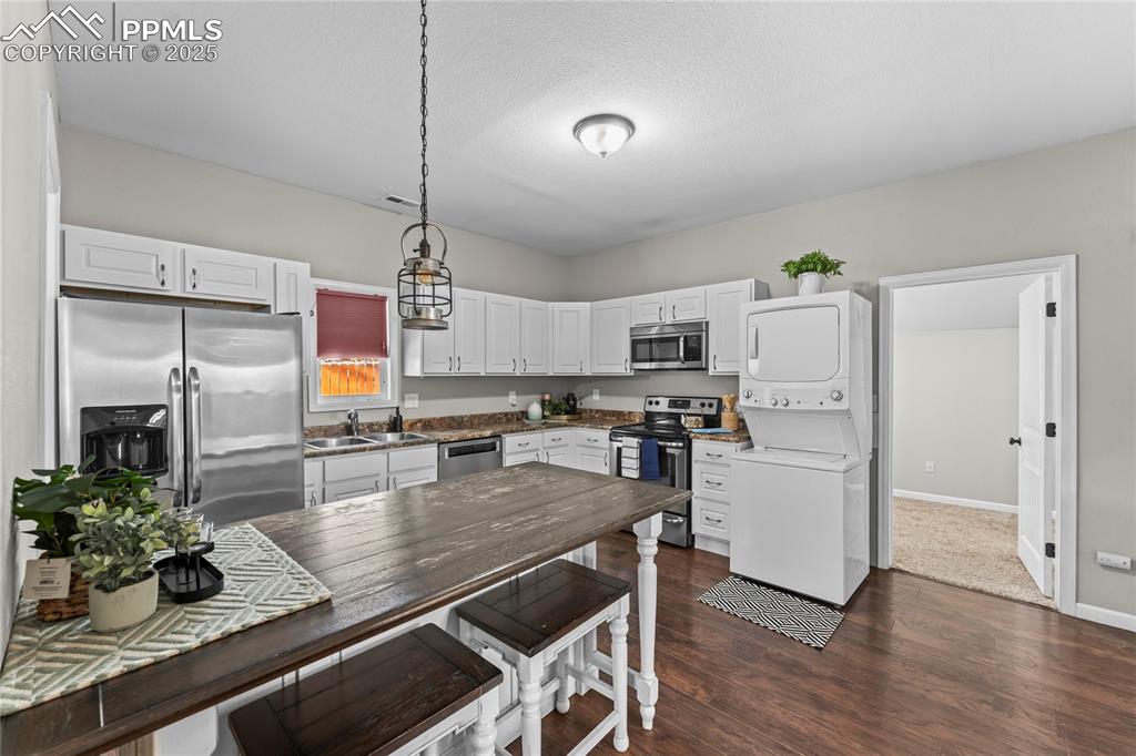 Kitchen with stainless steel appliances and plenty of cabinet space
