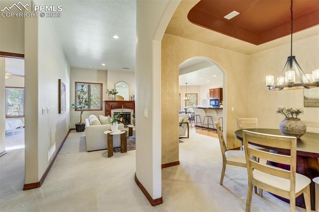 Dining area that leads to the living room & kitchen. 