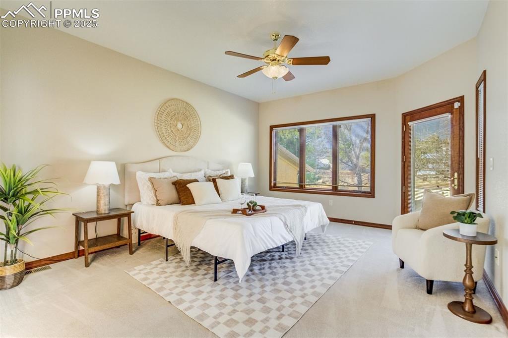 Primary bedroom on the main level. 