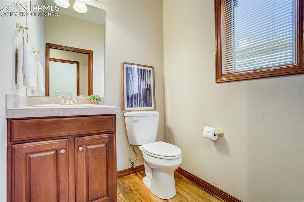 Half bath on the main level. 