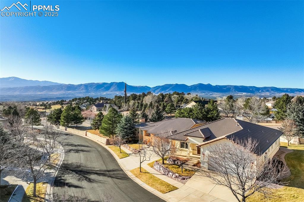 Lovely backdrop of the Front Range Mountains. 
