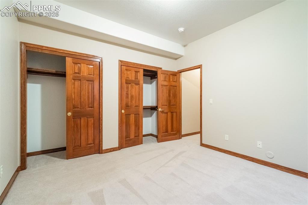 Bedroom 3 in the basement has dual closets. All bedrooms are very generous in size. 