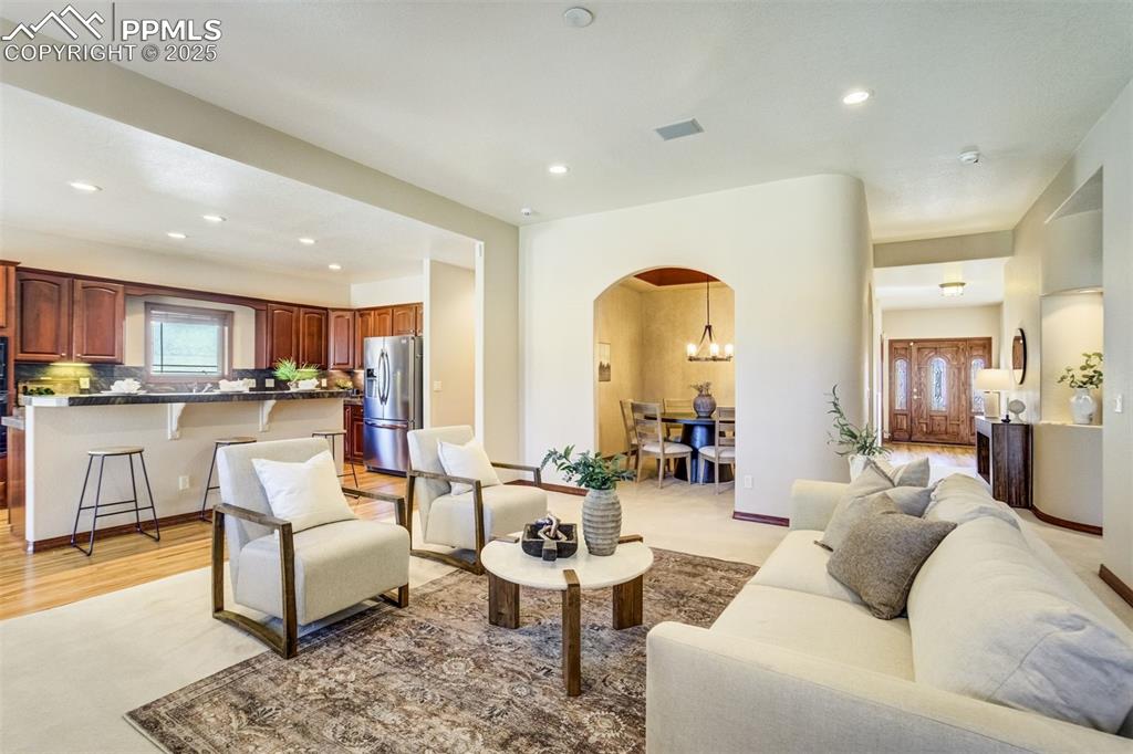 Living room & kitchen are the center of the home.