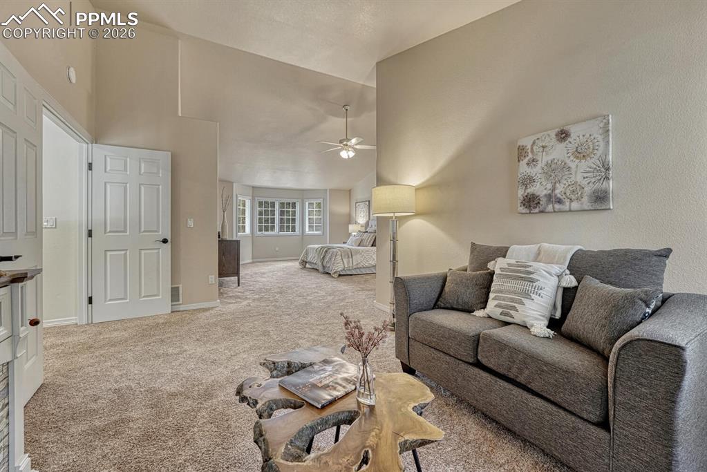View of the Primary Bedroom from the Sitting Room.