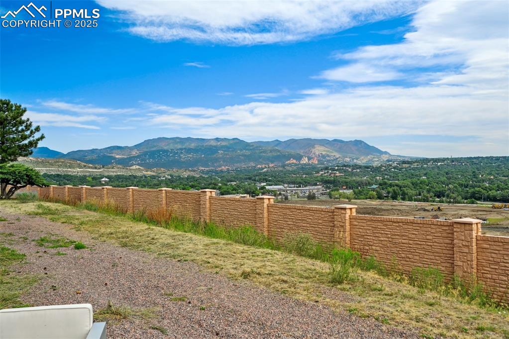 On the other side of the community patio area is this special place to enjoy the Garden of the Gods views!