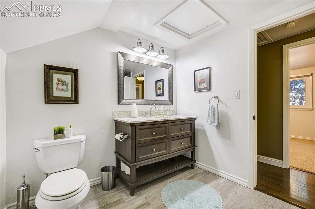 Updated upstairs bathroom with tub shower combination