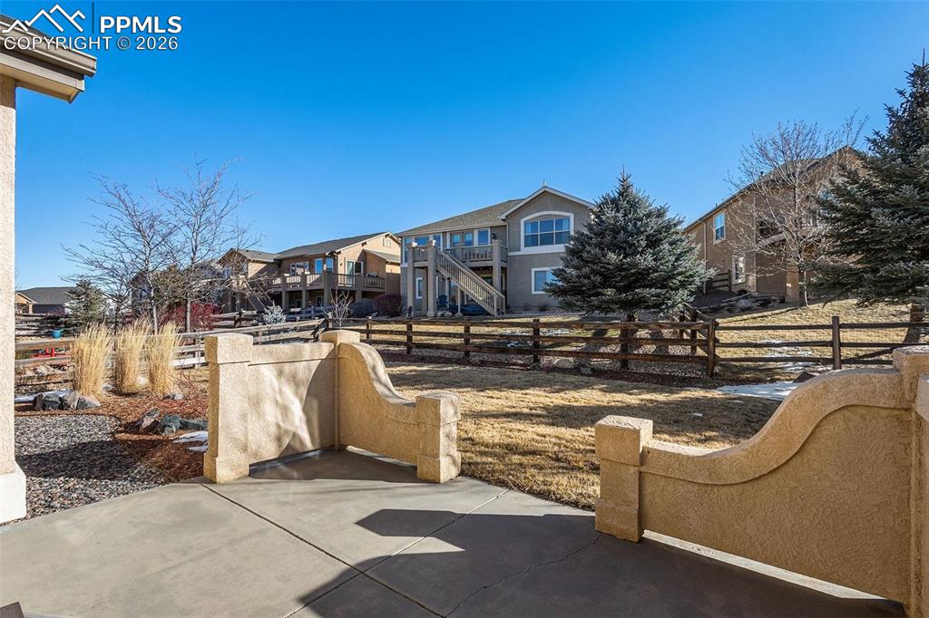 Back patio is perfect for summer BBQs