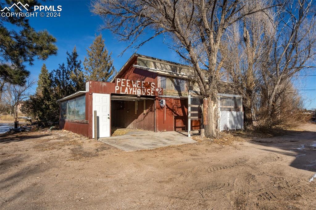 View of garage/storage out building