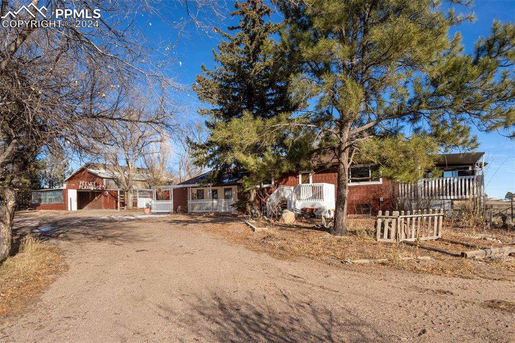 View of front of home looking NE