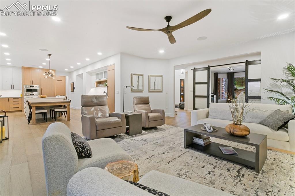 Great Room flows easily from the kitchen and main entrance.