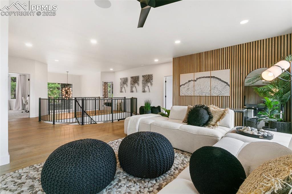 Organic and welcoming Family room in the Upper Level