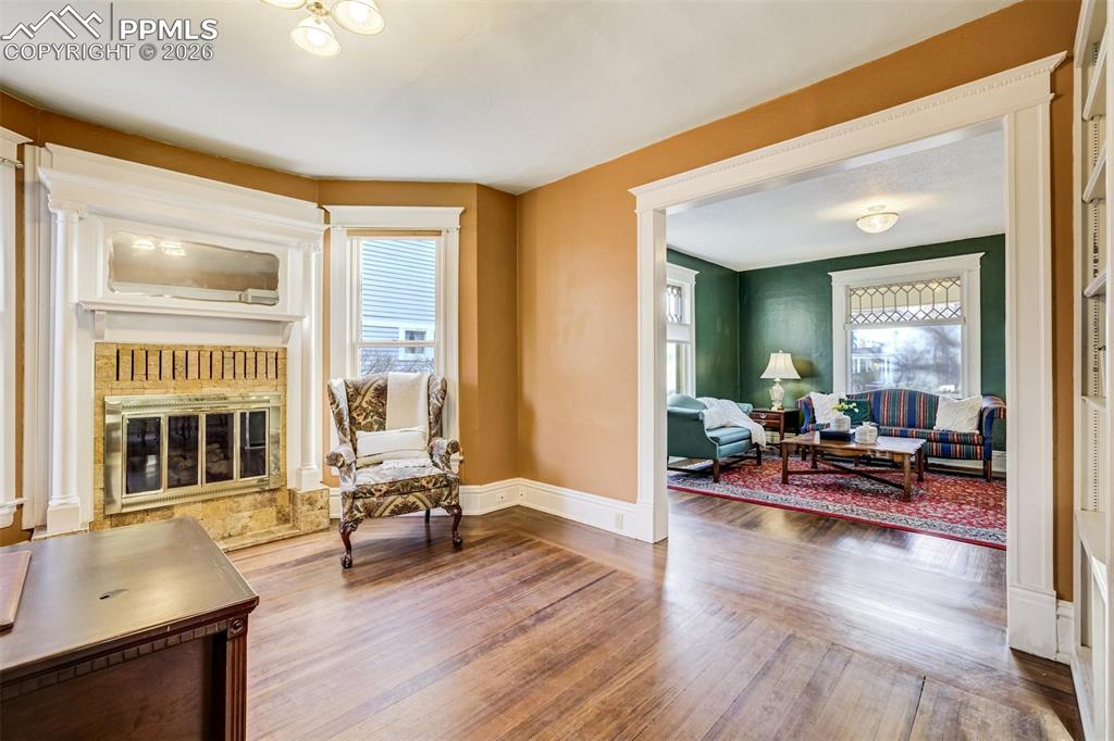 Family room flows to the Living Rooms