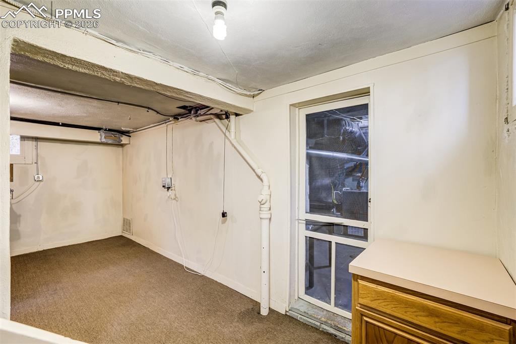 Off the workshop space is the mechanical room