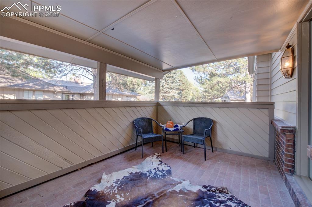 covered private patio off dining room