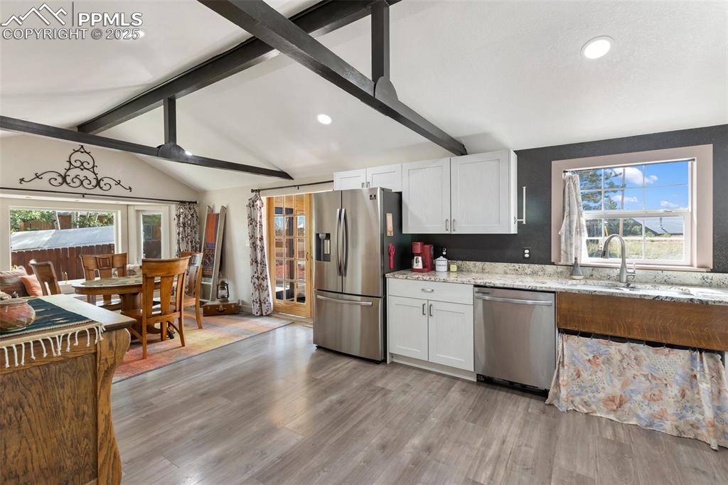 Cabinet doors for sink cabinet are on site.