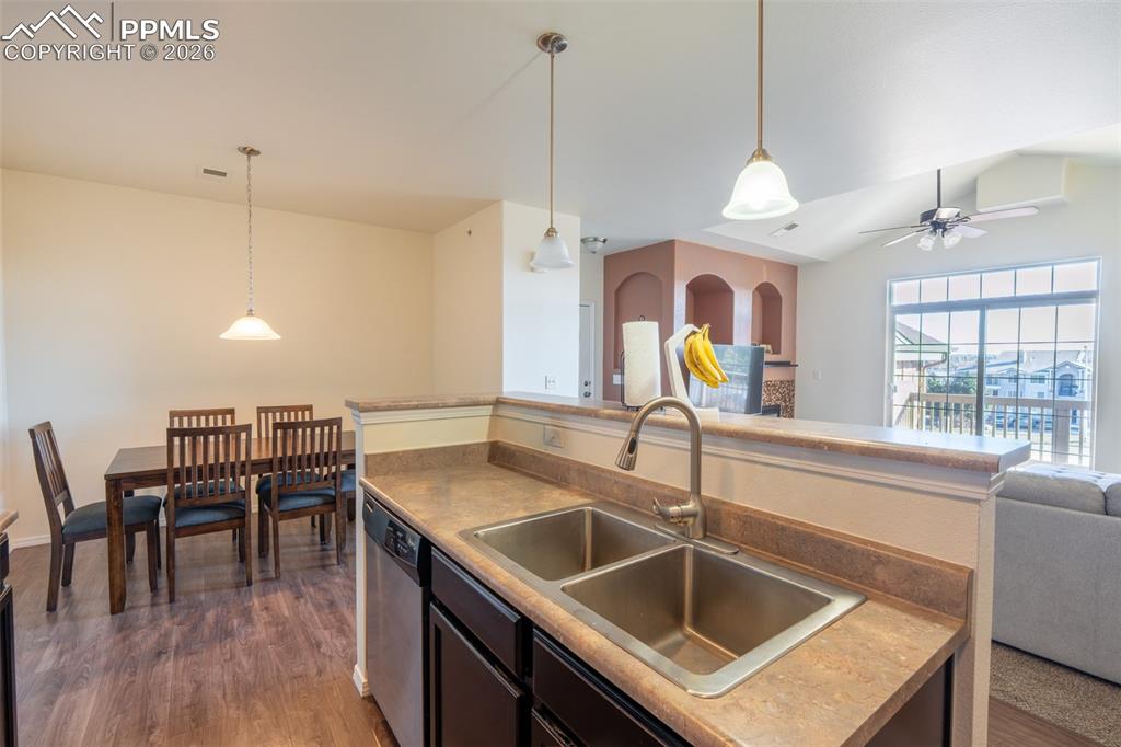 Kitchen - Dining area - living room